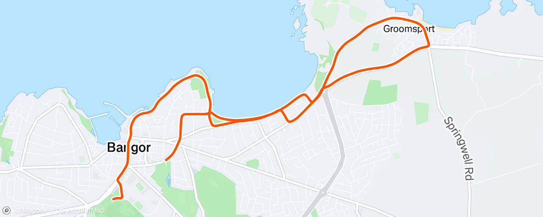 Map of the activity, Bangor 10k