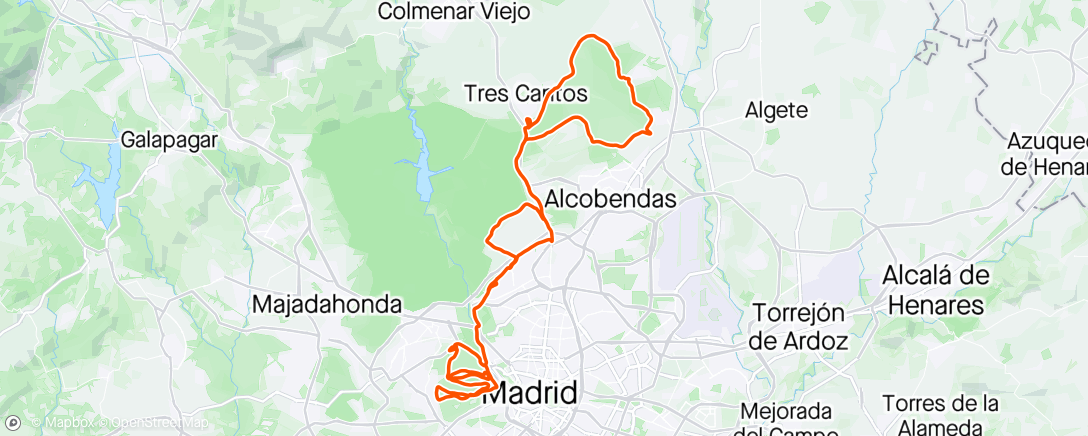 Map of the activity, Viñuelas y CdC