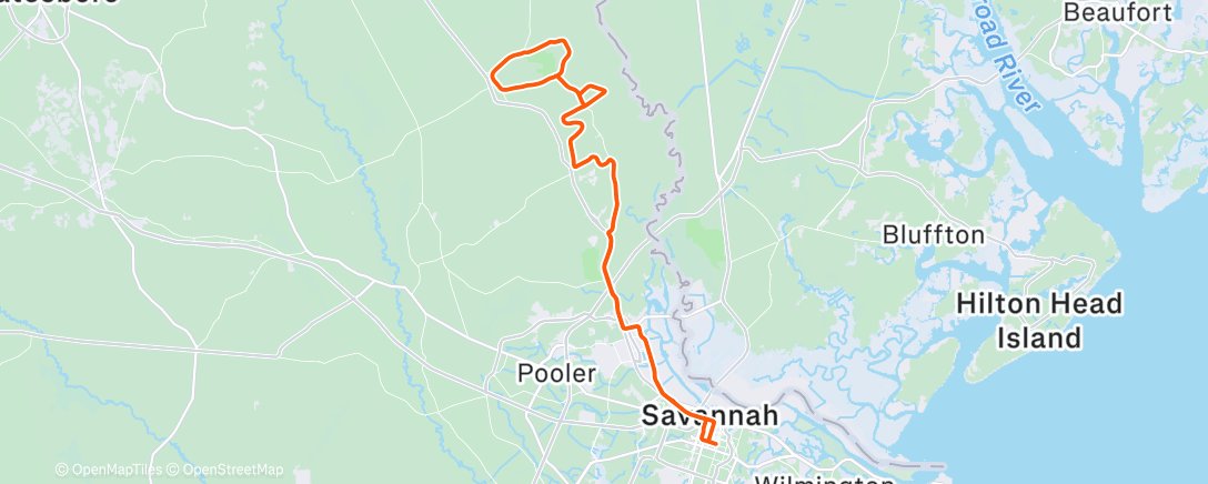 Map of the activity, Morning Ride