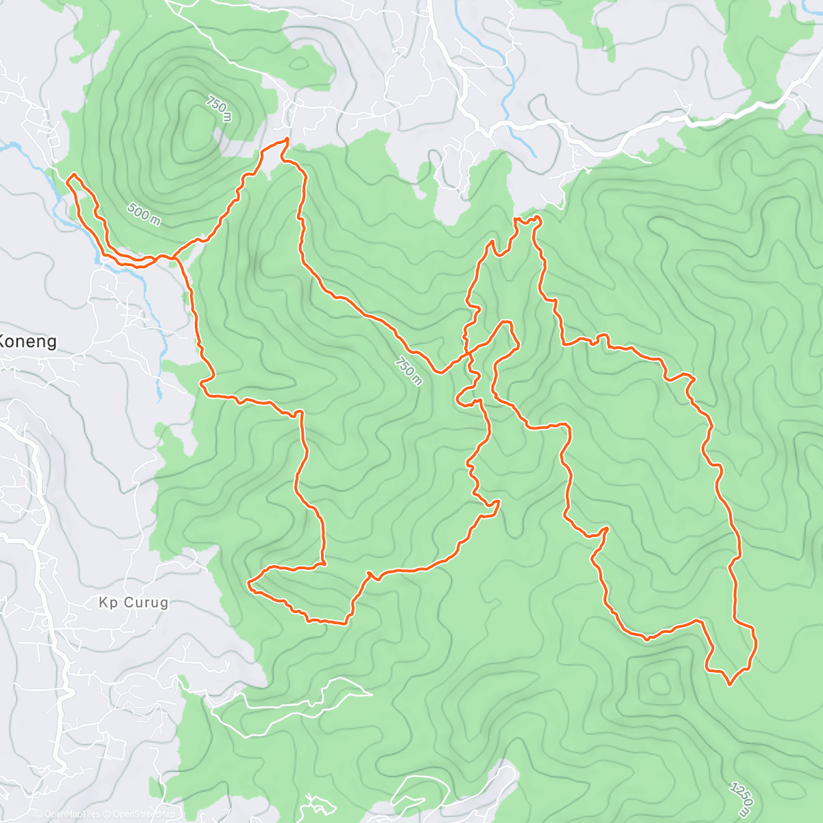 Map of the activity, Indonesia Masters Mountain Race