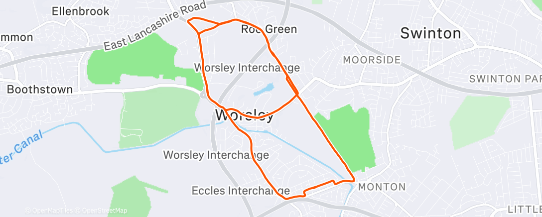 Map of the activity, Lunch Run