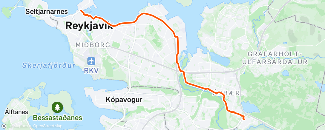 Map of the activity, Morning Ride