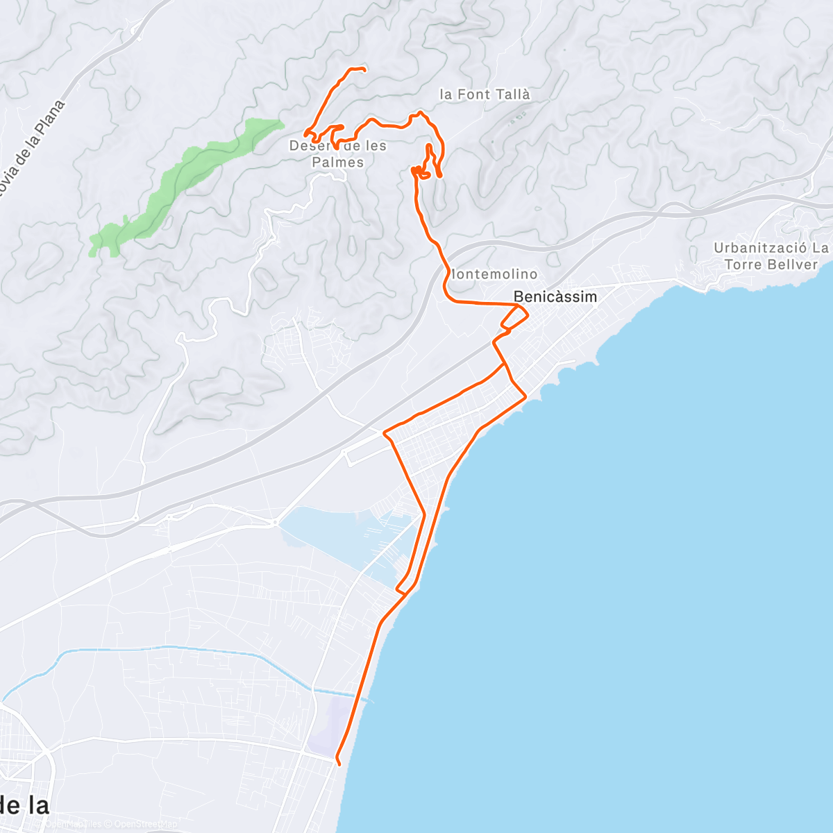 Map of the activity, Desert de Les Palmes & Bartolo &🚴🚴‍♀️&♥️