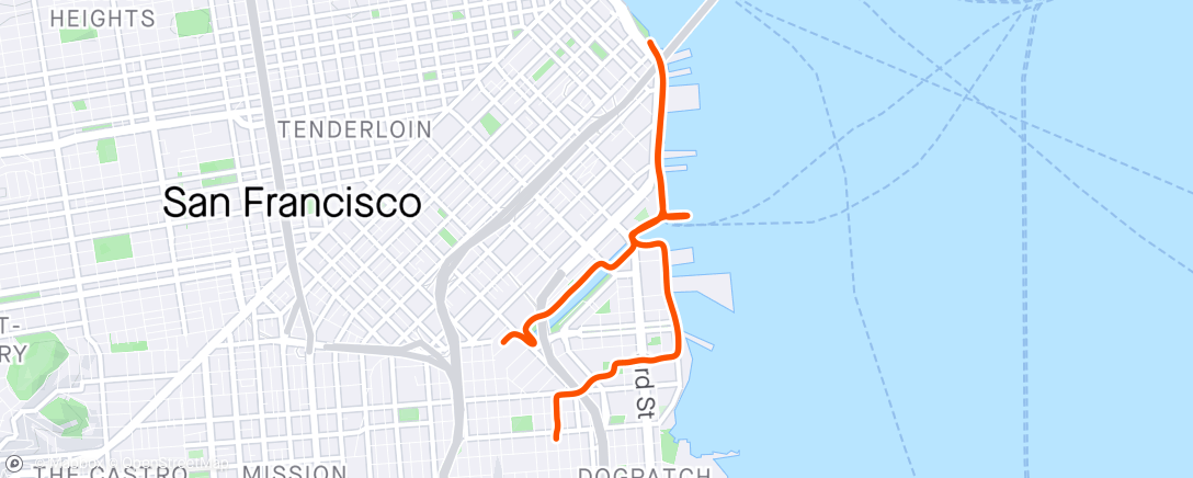 Map of the activity, Bay Bridge and Chase