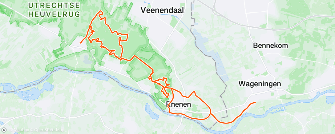 Map of the activity, Rhenen Amerongen MTB fun with Ben