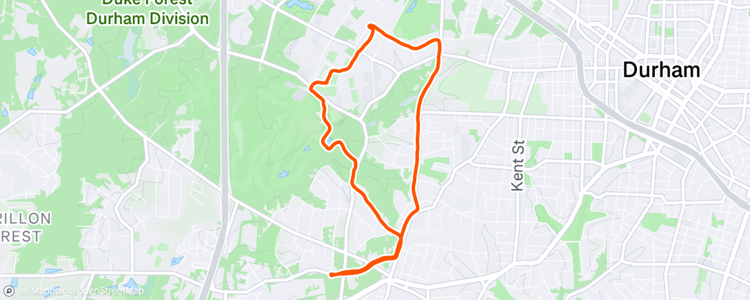 Map of the activity, Morning Run