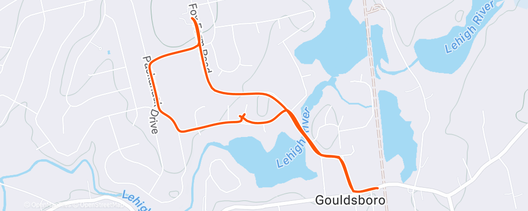 Map of the activity, mail and back again