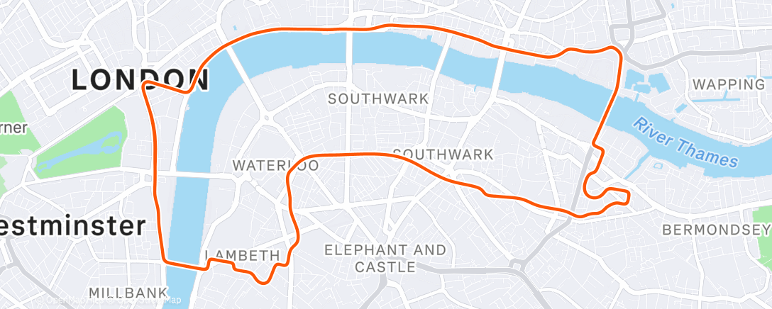 Map of the activity, Zwift - JOIN: Maximale torque-intervallen on London Flat in London