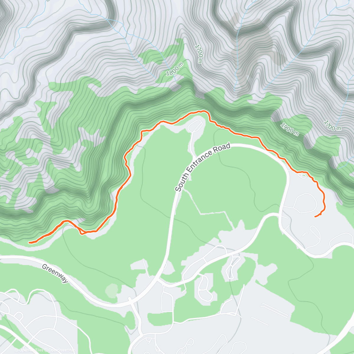 Карта физической активности (Afternoon Hike)