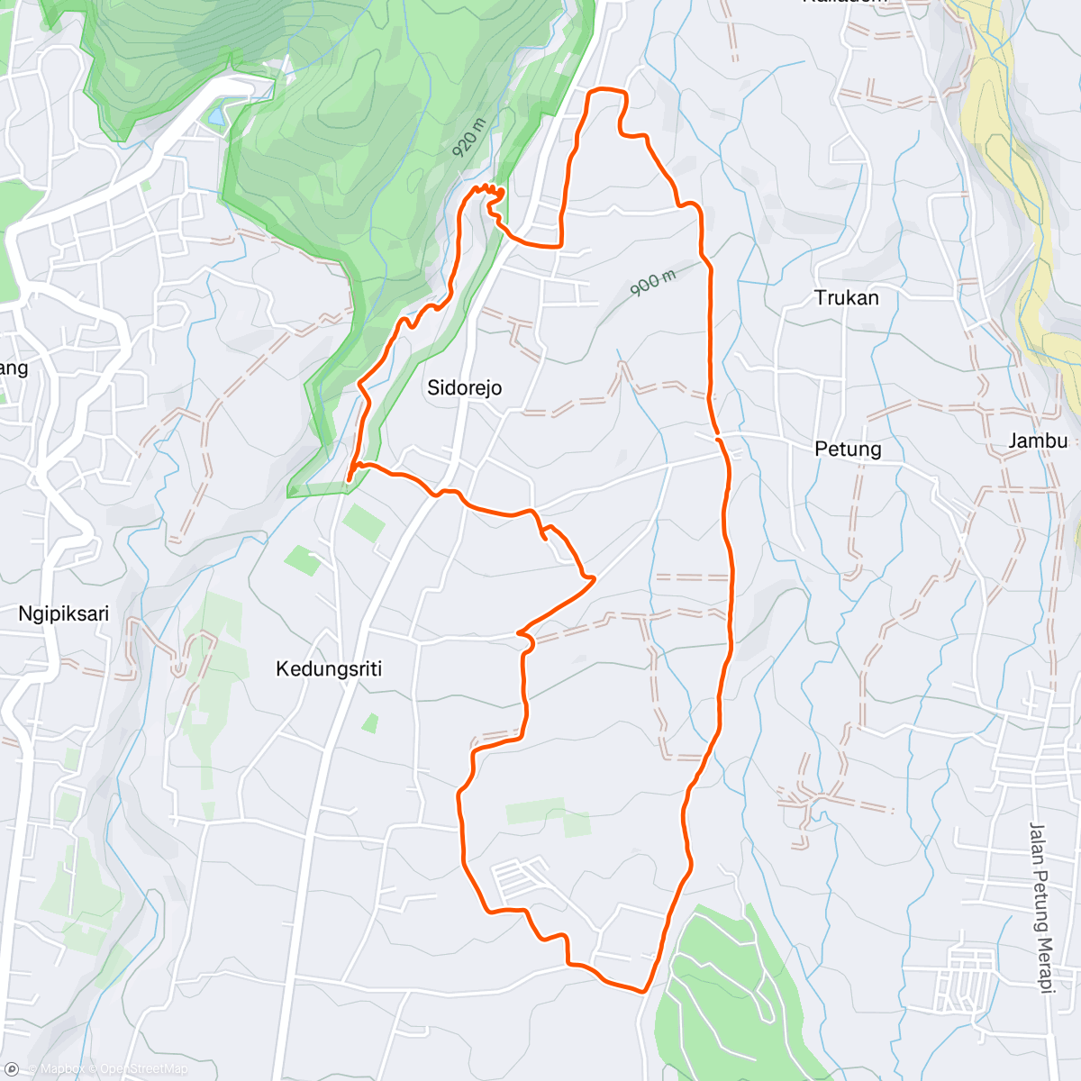 Map of the activity, Morning Trail Run