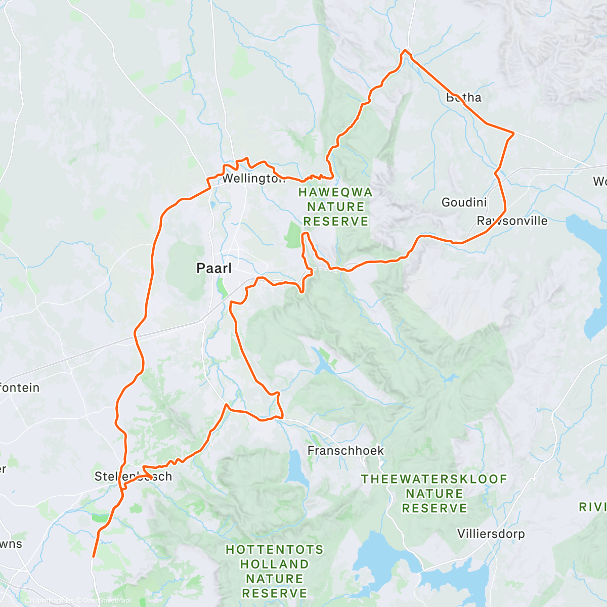 Mapa de la actividad (Rietdakkie & Roosterkoek)