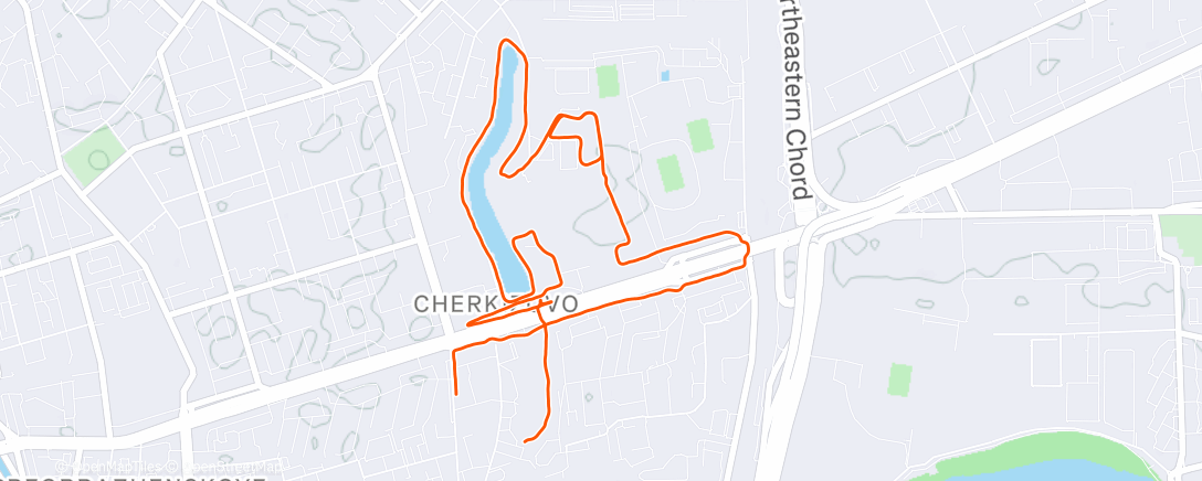 Map of the activity, Afternoon Run