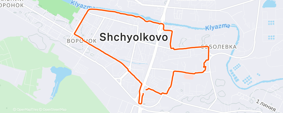 Map of the activity, TeaRunn