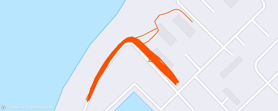 Map of the activity, Abu Dhabi insula traseu 260m easy run