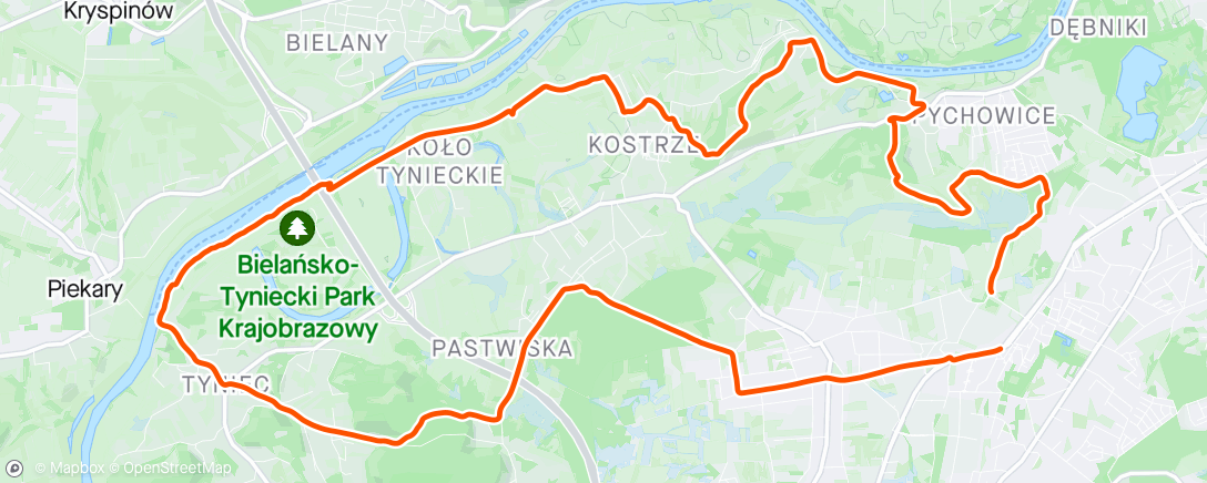 Mapa da atividade, Mały deszczyk MTB Ride