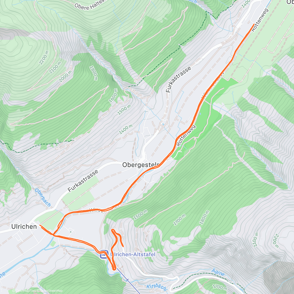 Map of the activity, Afternoon Trail Run