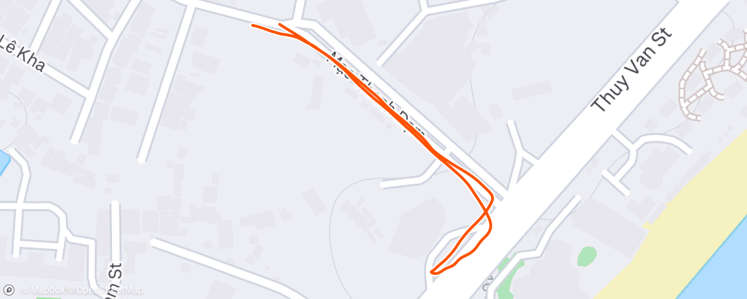 Map of the activity, Evening Run