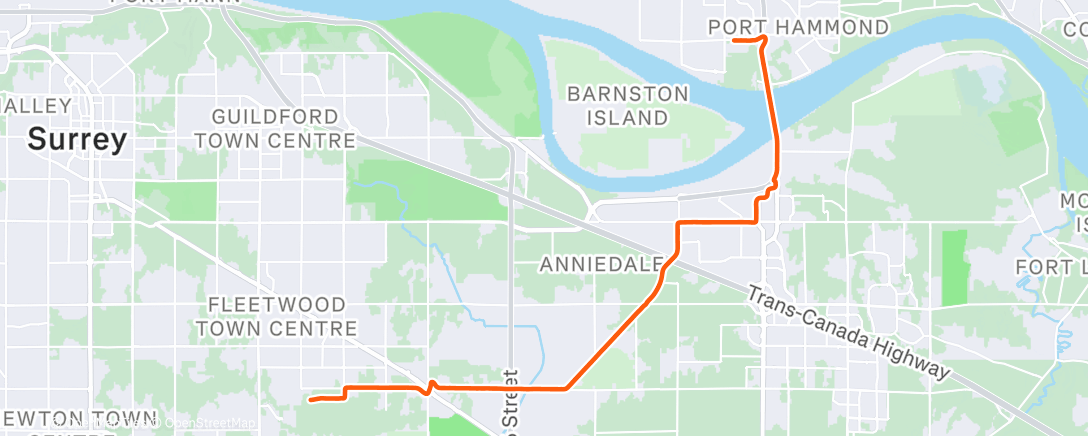 Map of the activity, Lunch Run