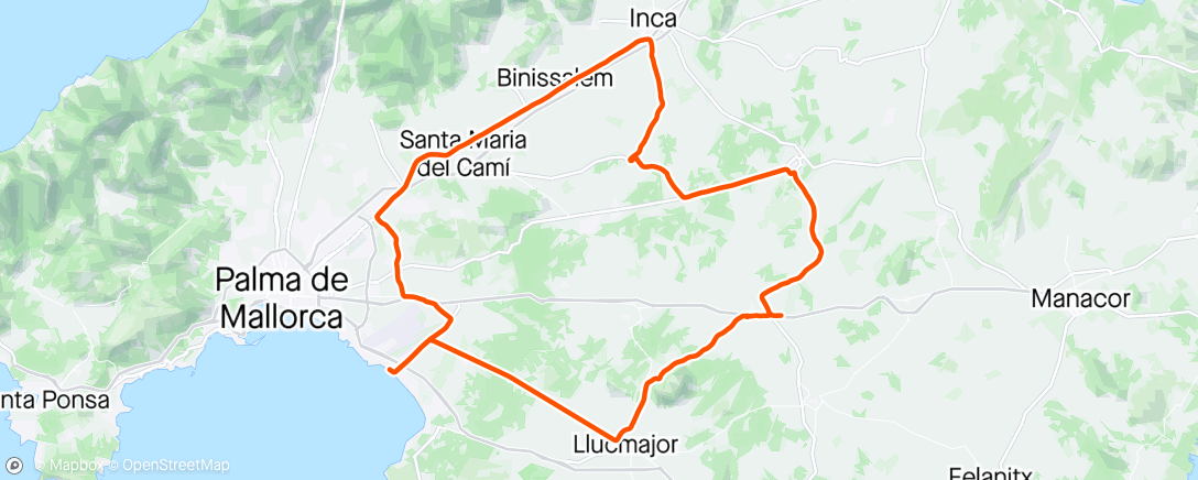 Map of the activity, Lunch Ride ☔️🌧️