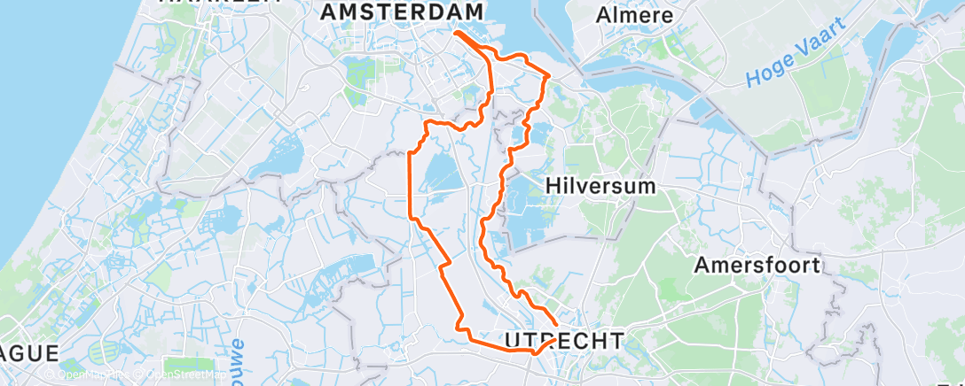 Map of the activity, Morning Ride