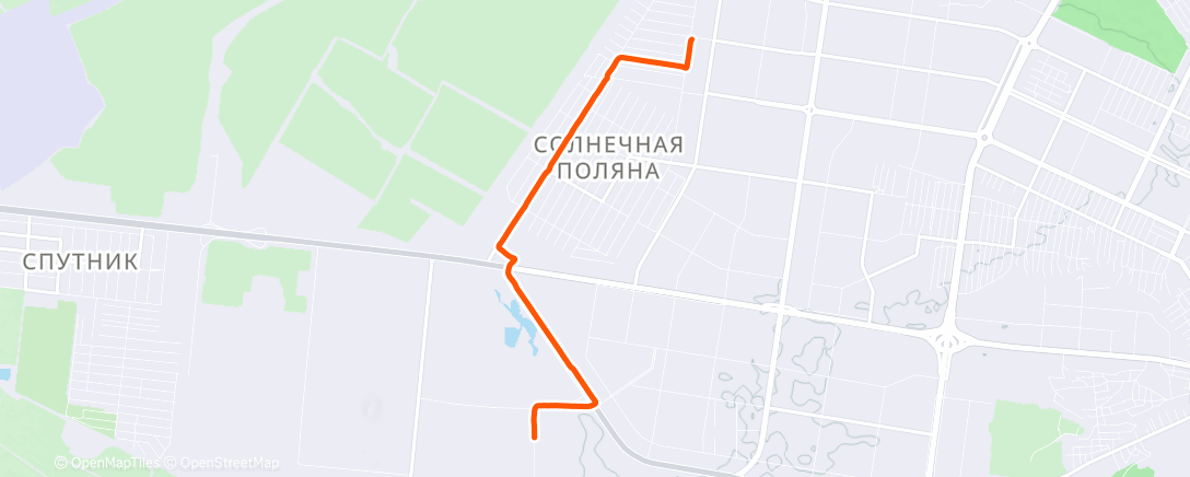 Map of the activity, Утренний велозаезд