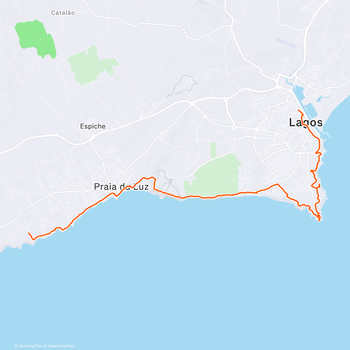 Map of the activity, Fishermen Trail. Day 7