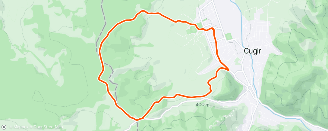 Map of the activity, Lunch Run