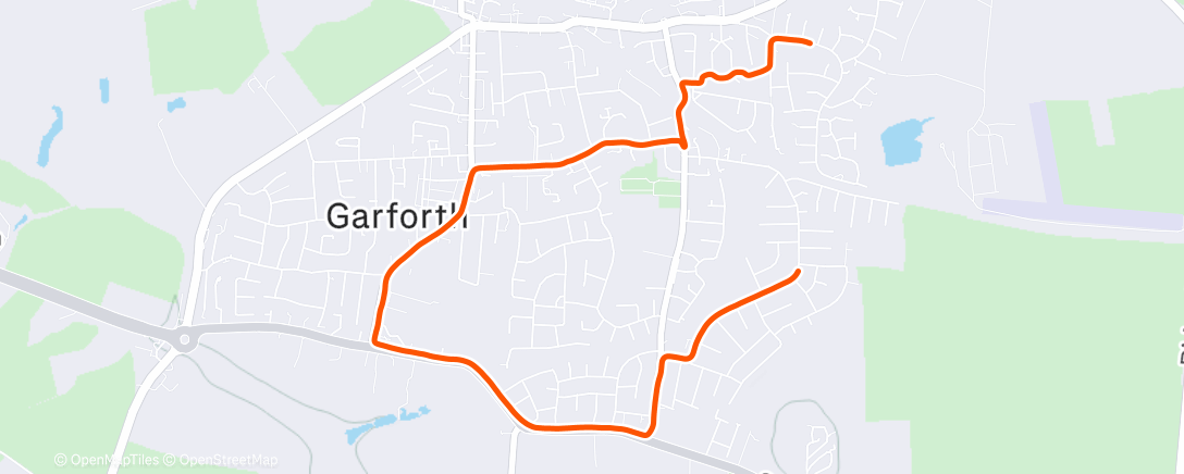 Map of the activity, Evening Run