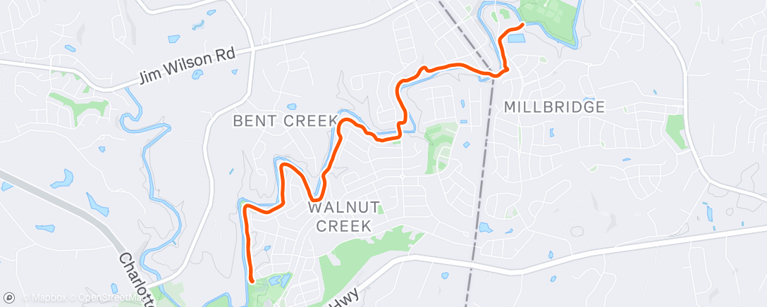 Map of the activity, Morning Trail Run