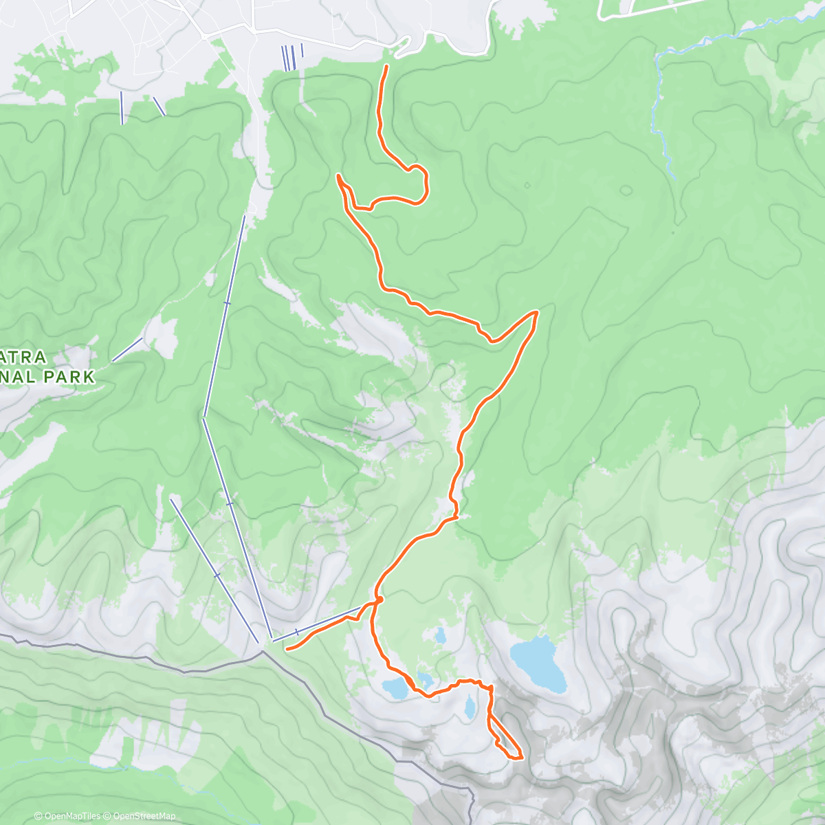 Map of the activity, Szkolenie Grań Kościelców