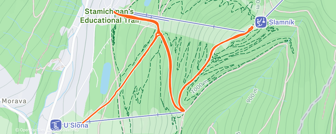 Map of the activity, Afternoon Backcountry Ski