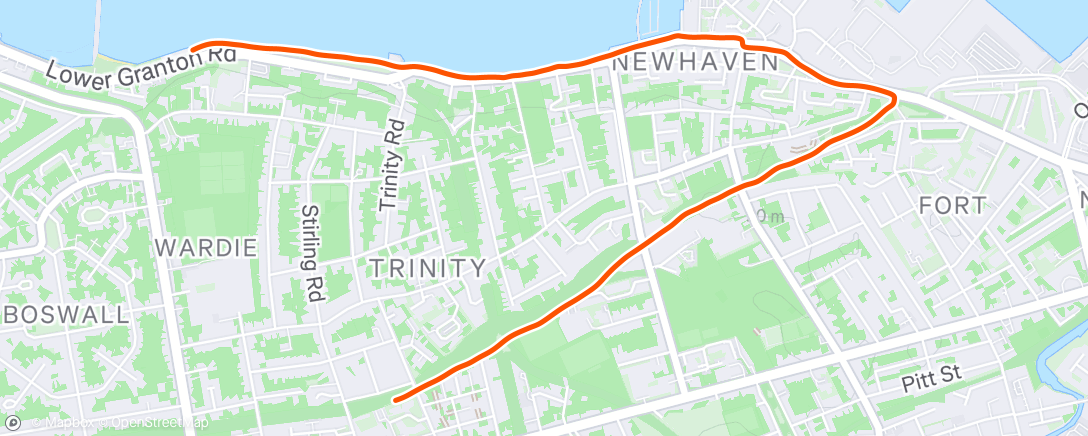Map of the activity, Evening Run