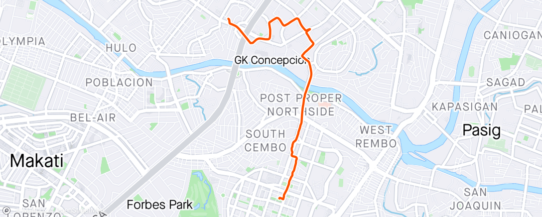 Map of the activity, 🌧️  rainy bike home