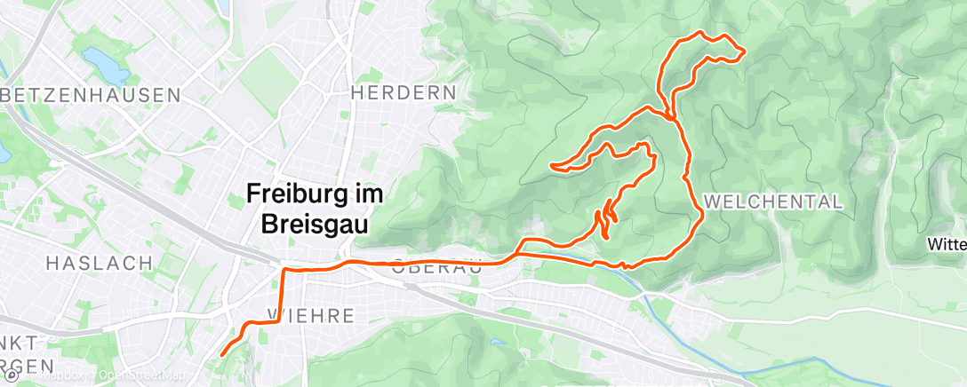 Map of the activity, Afternoon Mountain Bike Ride