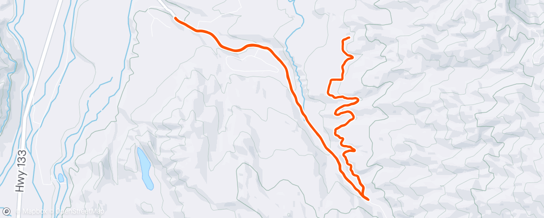 Map of the activity, pc cruiser plus hill strides