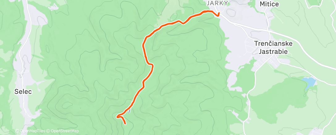 Map of the activity, Morning Trail Run