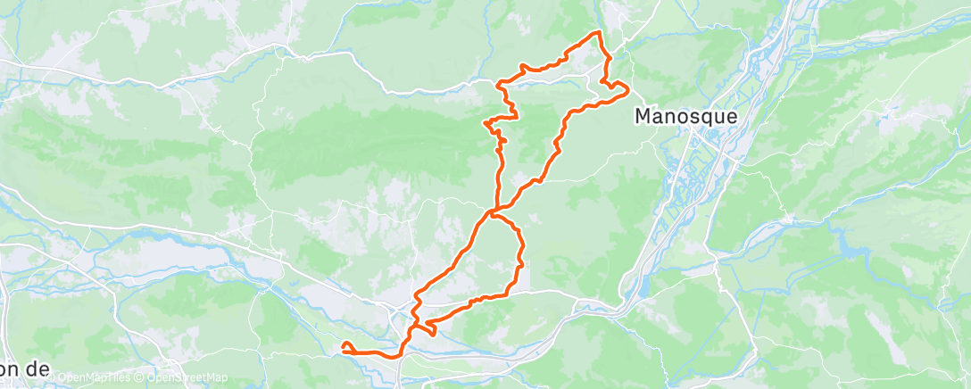 Map of the activity, Sortie vélo le matin