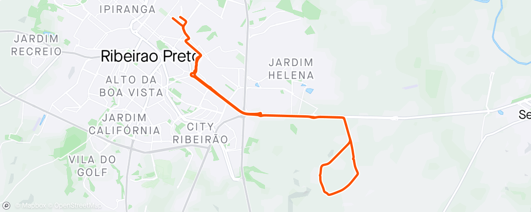 Map of the activity, Pedalada em gravel bike matinal