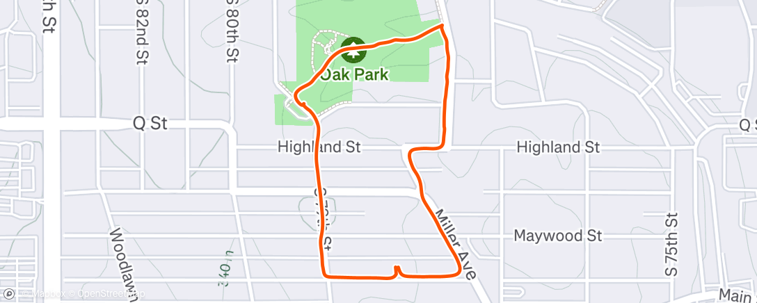 Map of the activity, Afternoon Walk