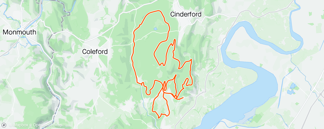 Map of the activity, Being shown around some of the forest's gravel and single-track by Steve. What a legend.