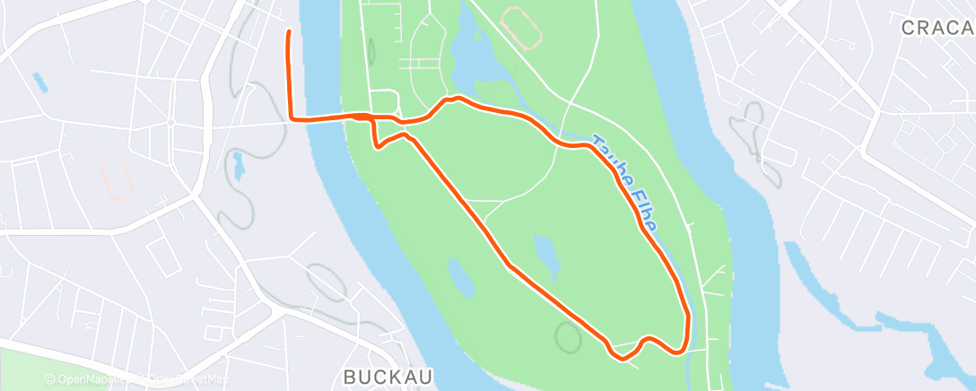 Map of the activity, Mittagslauf