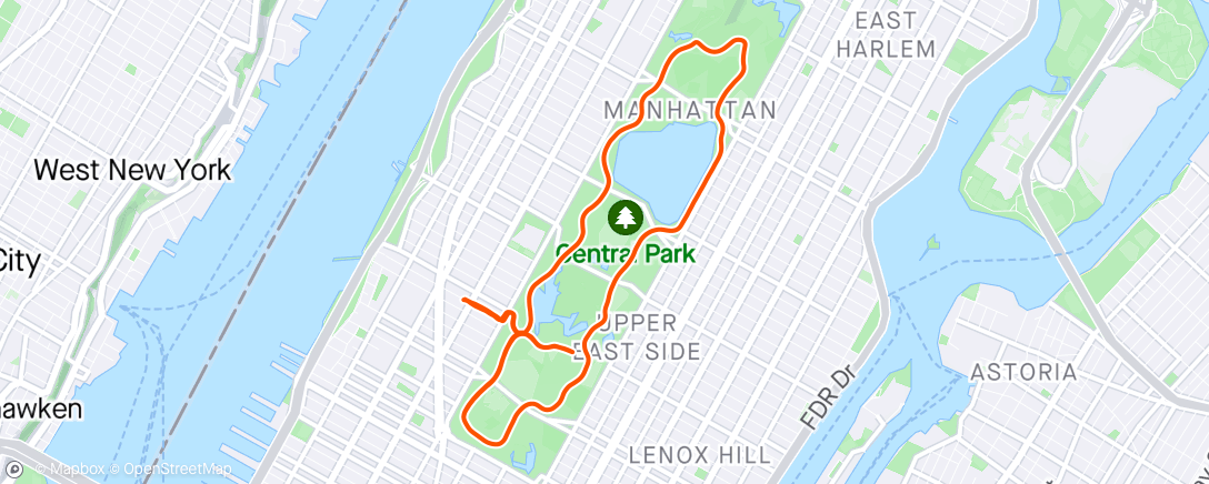 Map of the activity, 4 Mile Progression in the Middle