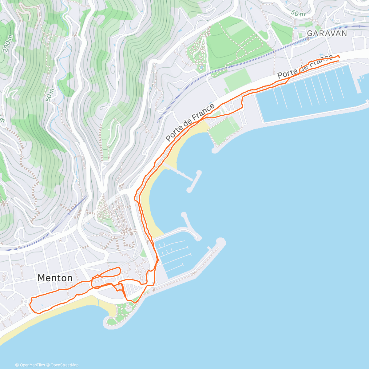 Map of the activity, Marche à Menton juste pour justifier de bouffer une pizza 🍕😂