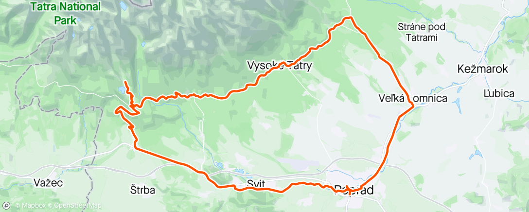 Map of the activity, Mont Blanc z Wishu