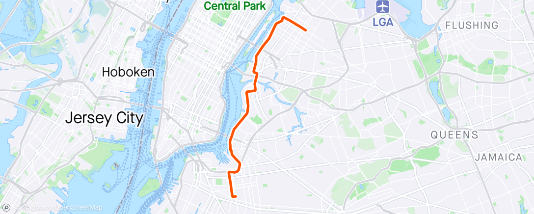 Map of the activity, Night Ride