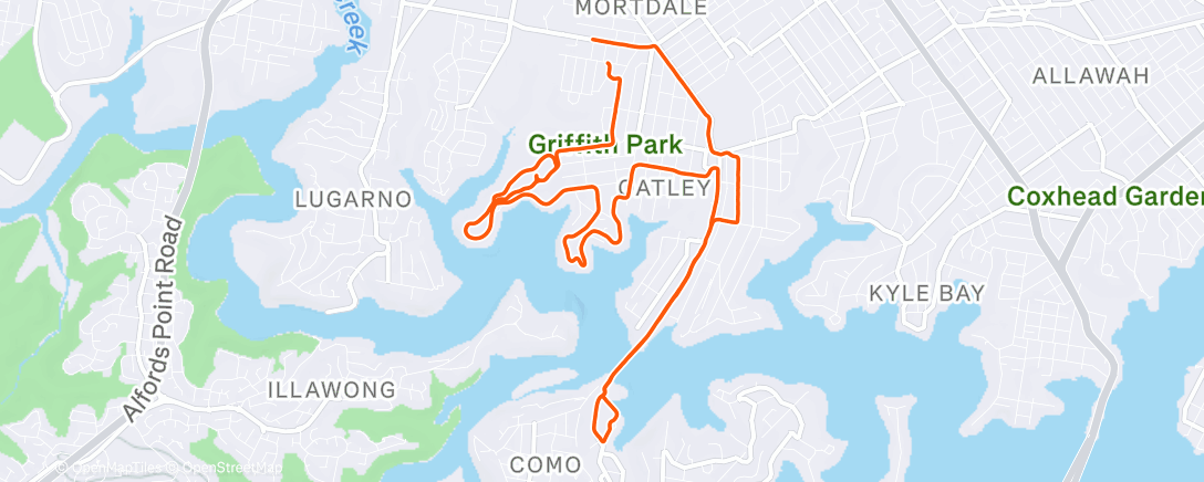 Mapa da atividade, Morning Run