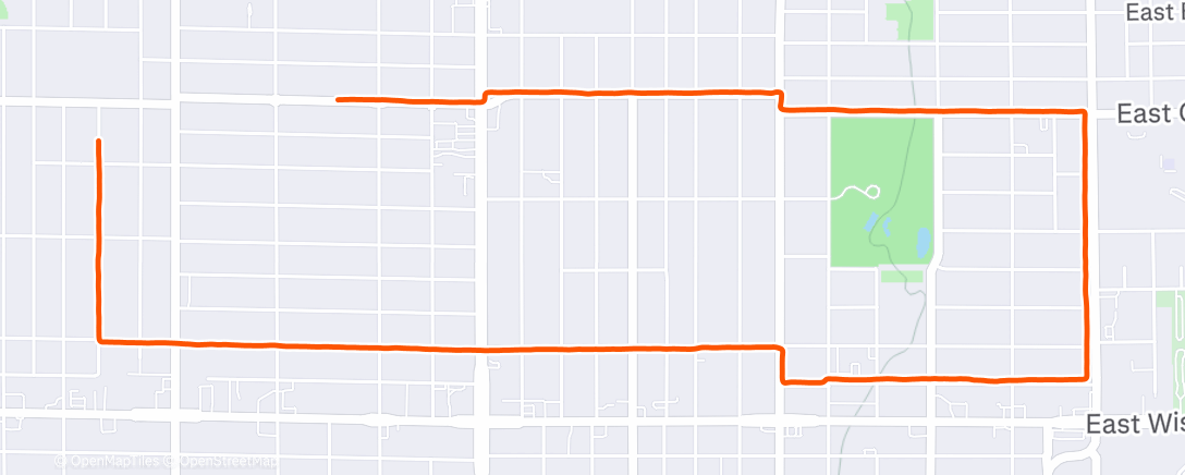 Map of the activity, Morning Run