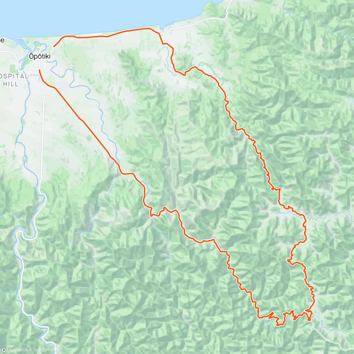 Map of the activity, Motu/ Pakahi trail