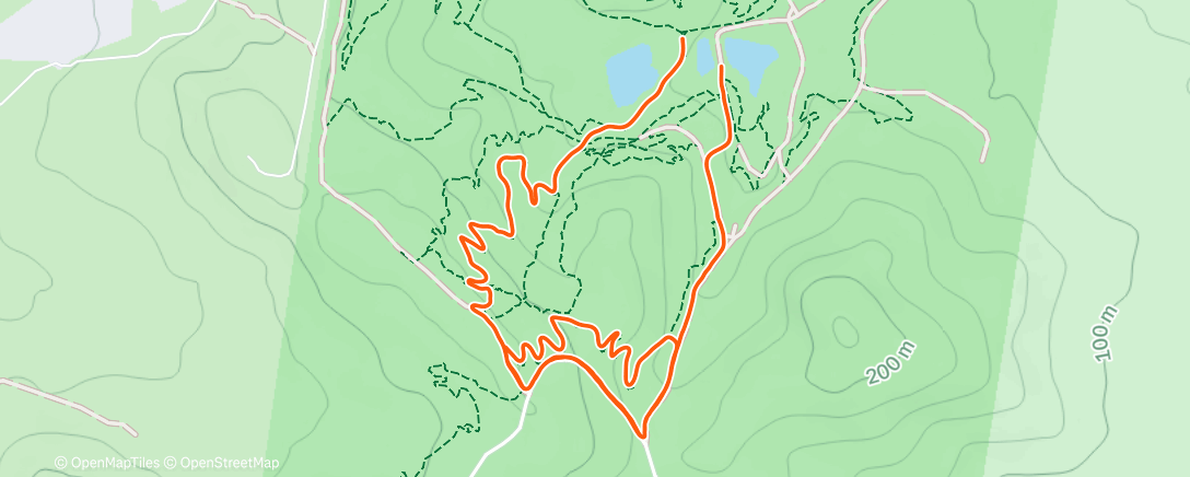Map of the activity, Lunch Mountain Bike Ride