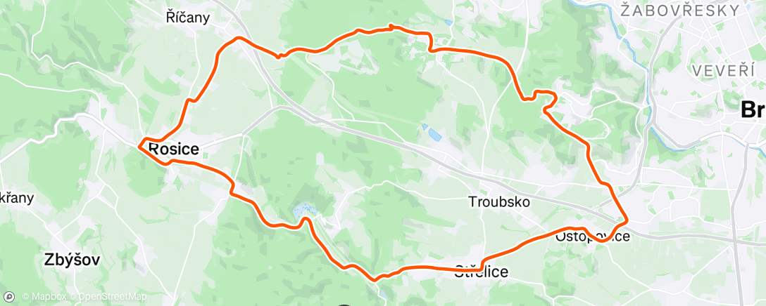 Map of the activity, Morning Ride